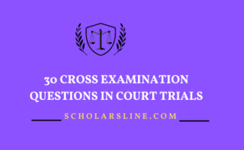 30 Cross Examination Questions in Court Trials