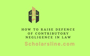 How to Raise the Defence of Contributory Negligence in Law