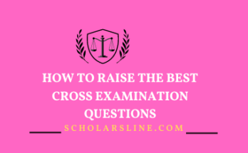 How to Raise the Best Cross Examination Questions